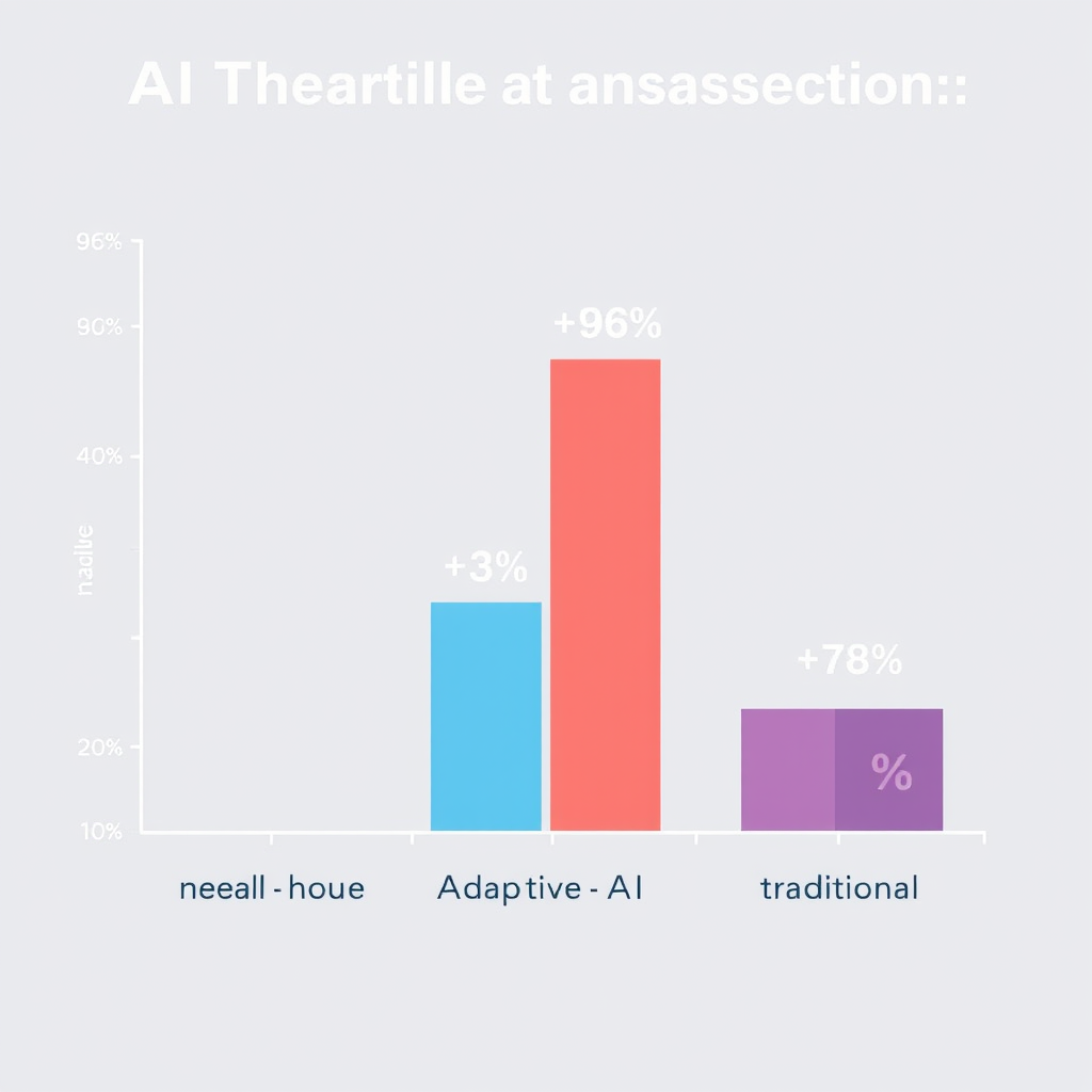 Bar chart comparing accuracy rates of different AI translation tools, showing neural machine translation at 96%, adaptive AI at 93%, and traditional methods at 78%